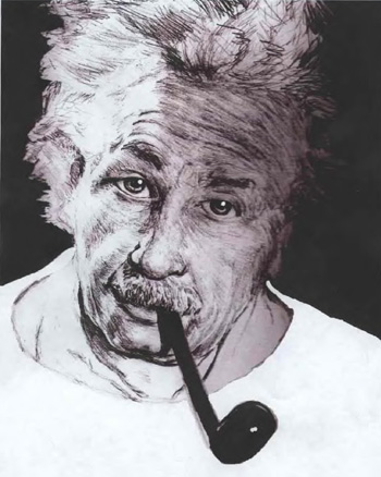 Einstein Pencil Drawing