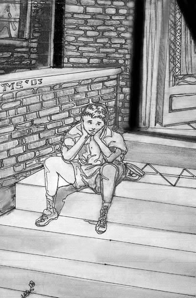Boy on Steps